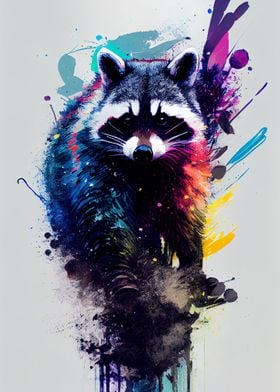 Raccoon Watercolors