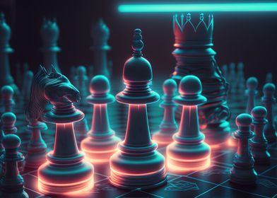 game chess sport neon