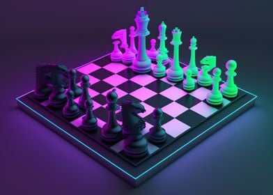 game chess sport neon