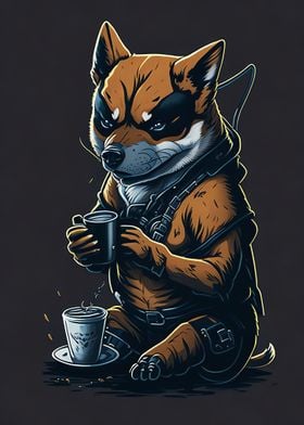 Inu and a Cup of Coffee