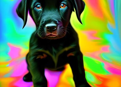 Black labrador puppy 