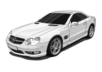 Mercedes SL55 R230 White