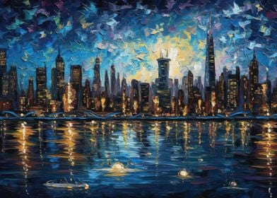 Manhattan Starry Night