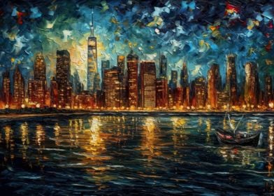 Manhattan Starry Night