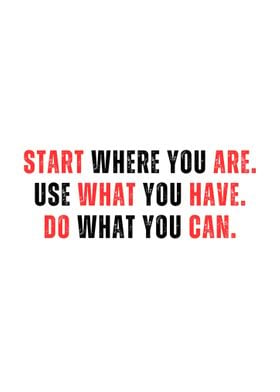 Start Where You Are