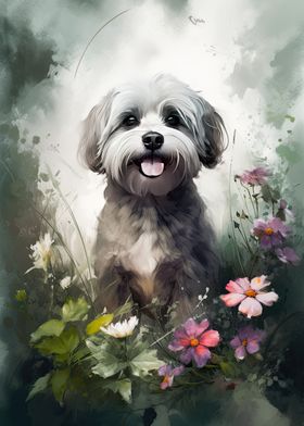 Havanese Dog Watercolor 
