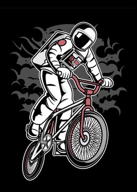 Biker Astronaut in Space