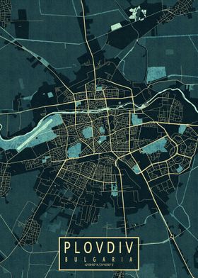 Plovdiv City Map Summer