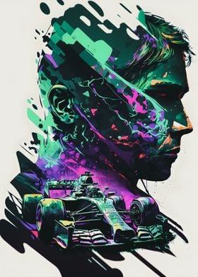 abstract Sebastian Vettel