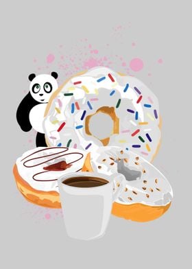 Panda White Donuts