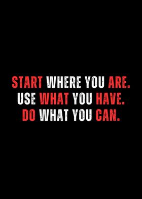 Start Where You Are