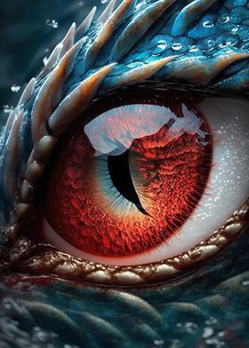 Blue Red Dragon Eye