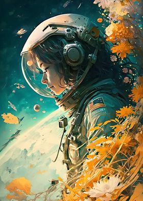 floral fantasy astronaut