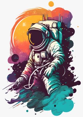 Colorful astronaut