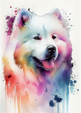 Samoyed Watercolor