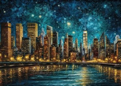 Manhattan Starry Night