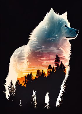 Samoyed Silhouette