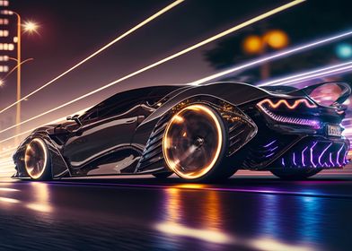 Futuristic supersport car