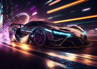 Futuristic supersport car