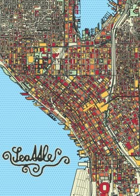 Seattle City Street Map