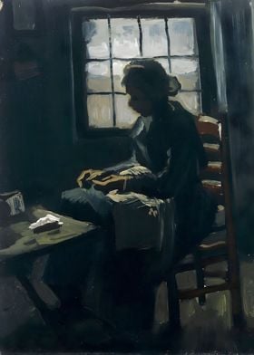 Woman sewing