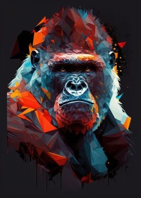 Gorilla Geometric Art