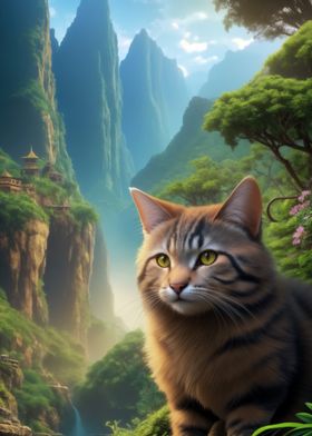 Cat in the mountain