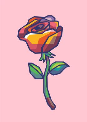 Rose Flower Popart