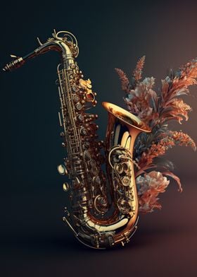 Golden saxophone