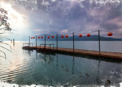 Sunrise at Sun Moon Lake