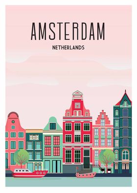 Amsterdam Travel Vintage