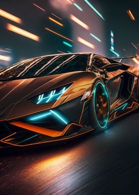 Futuristic supersport car