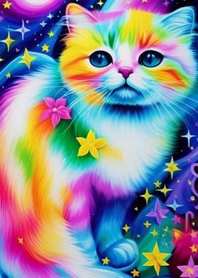 Charming Cosmic Kawaii Cat