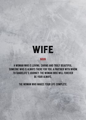 'wife definition' Poster by Bestselling Displate Displate