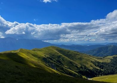 Mountains reach the sky