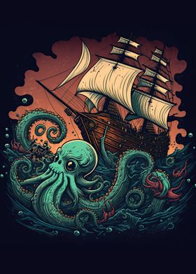 Pirate Ship Octopus