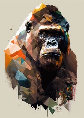 Gorilla Geometric Art