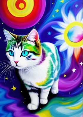 Cosmic Graceful Kawaii Cat