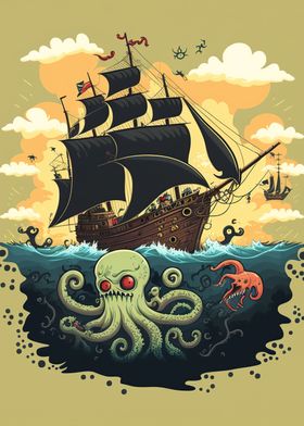 Pirate Ship Octopus