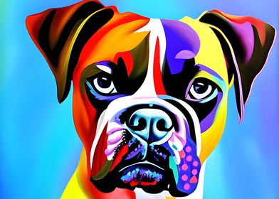 Abstract colorful Boxer 