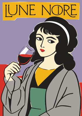 French Wine Retro Poster