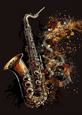 Golden saxophone