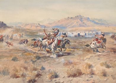 Indians Attacking Settlers