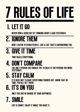 7 Rules of Life