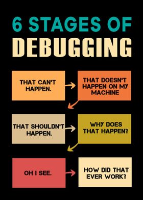 6 stages of debugging 