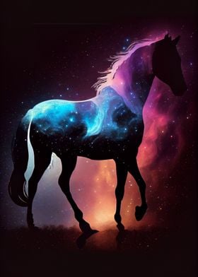 Horse Galaxy Night