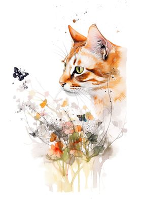 Cat and Butterfly