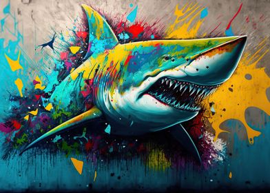 Shark colorful animal