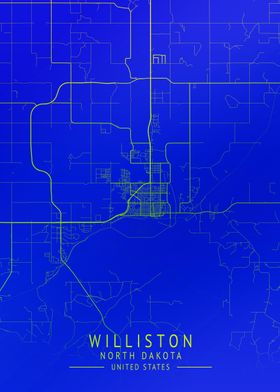 Williston USA City Map