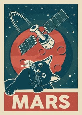 Retro Cat and Mars